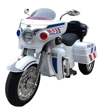 3 Wheel Police Kids Electric Ride On Motorcycle - 12v
